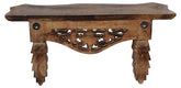 Wooden Hand Carved Floating Wall Shelf, Rack - Decorlay